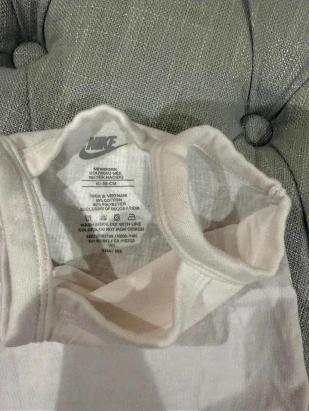 Nike Baby Girls Yellow Gingham Leggings and White Logo Bodysuit - Picture 2 of 4